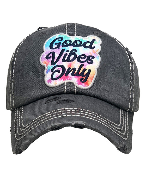 Good Vibes Only Vintage Ball Cap