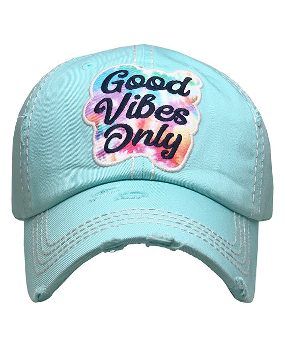 Good Vibes Only Vintage Ball Cap