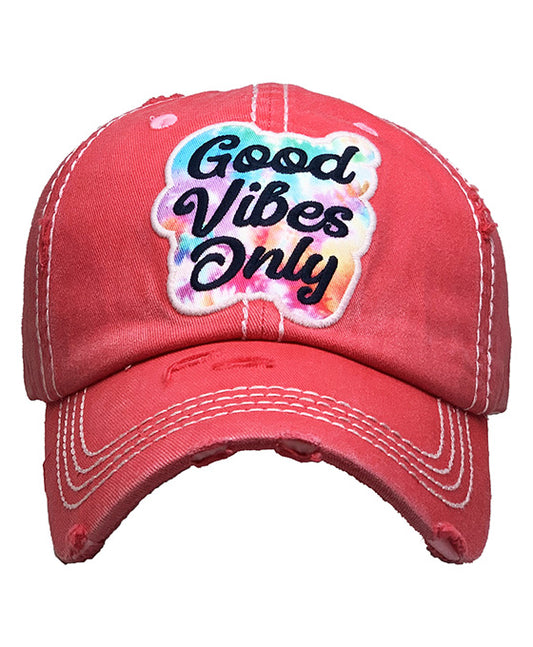 Good Vibes Only Vintage Ball Cap