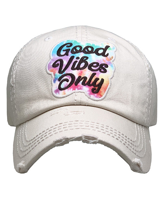 Good Vibes Only Vintage Ball Cap
