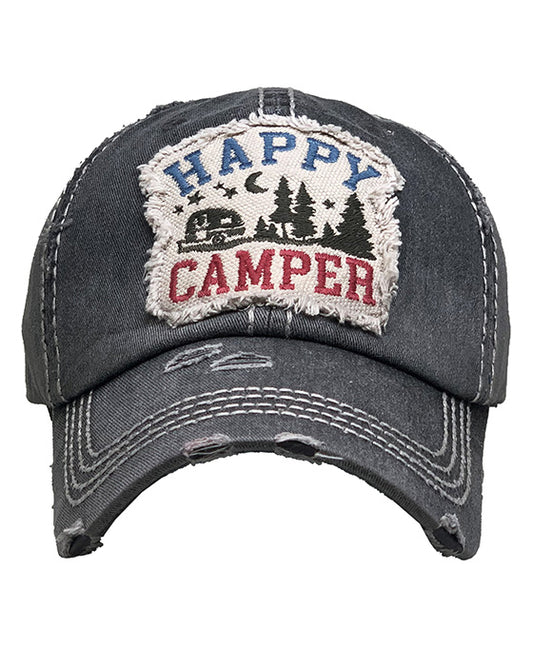Happy Camper Vintage Ball Cap