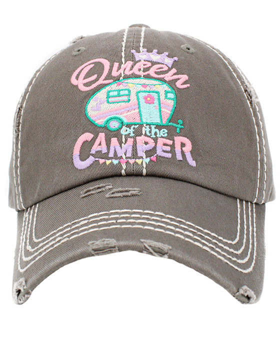 Queen Camper Washed Vintage Ball Cap