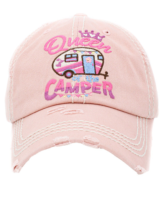 Queen Camper Washed Vintage Ball Cap