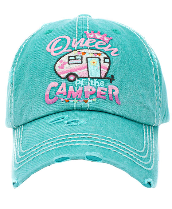 Queen Camper Washed Vintage Ball Cap