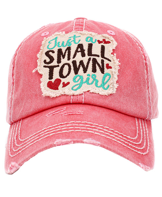 Just A Small Town Washed Vintage Ball Cap