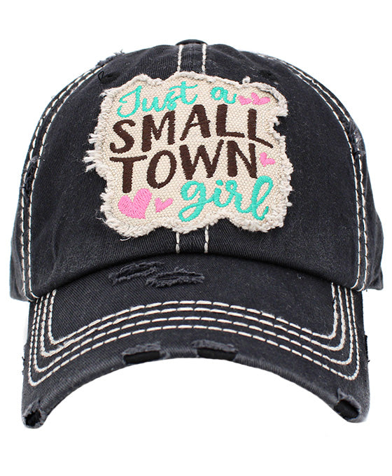 Just A Small Town Washed Vintage Ball Cap