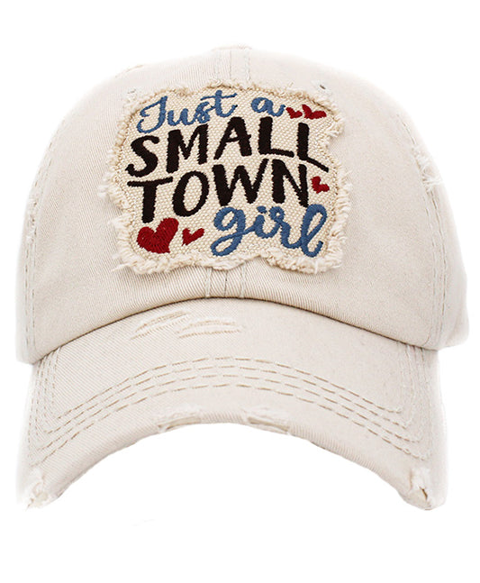 Just A Small Town Washed Vintage Ball Cap