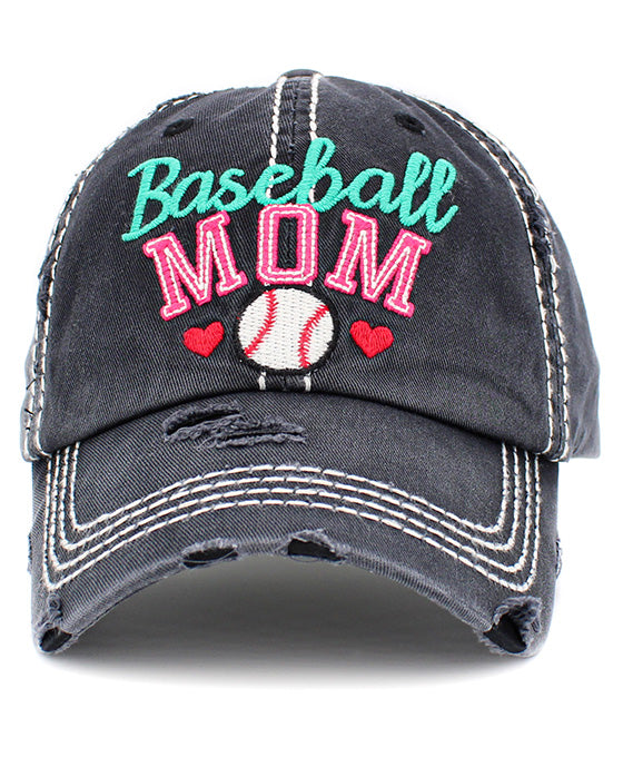 Baseball Mom Washed Vintage Ball Cap