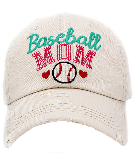 Baseball Mom Washed Vintage Ball Cap