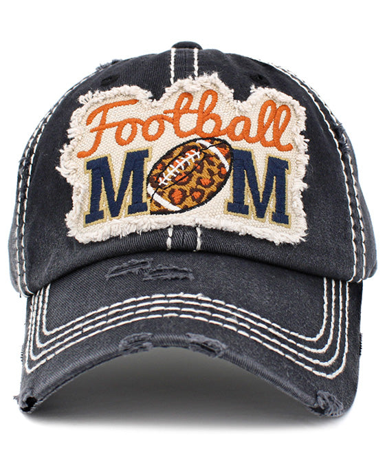 Football Mom Washed Vintage Ball Cap