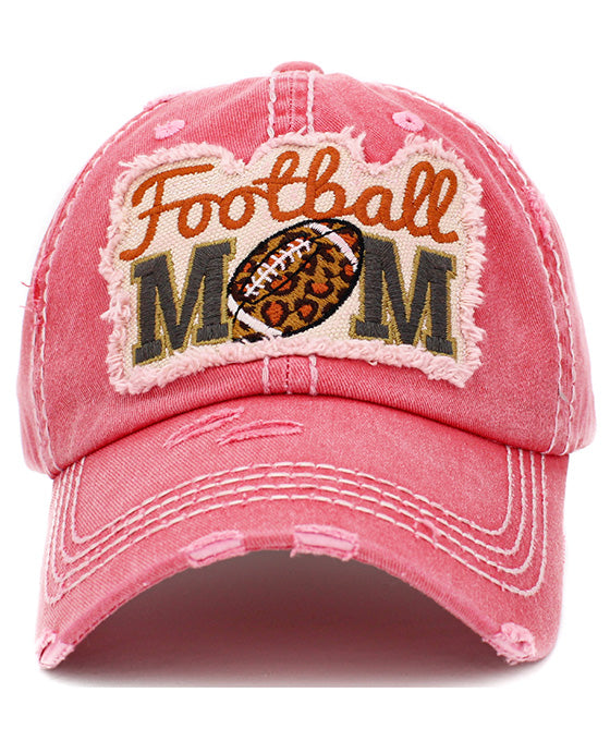 Football Mom Washed Vintage Ball Cap