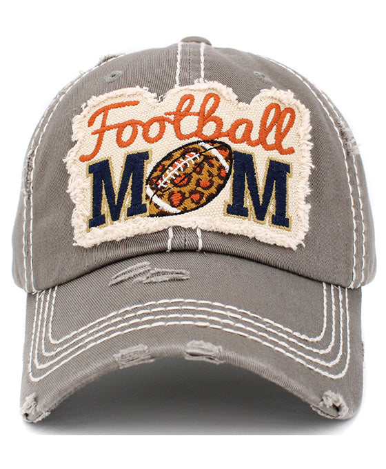 Football Mom Washed Vintage Ball Cap