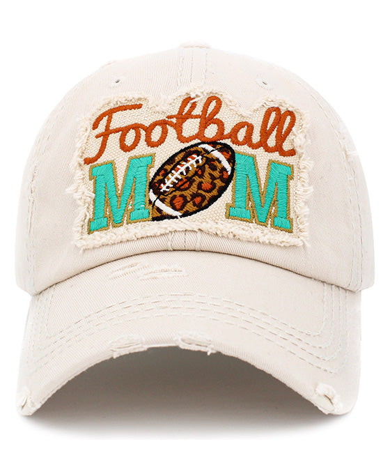 Football Mom Washed Vintage Ball Cap