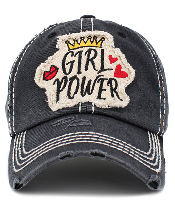 Girl Power Vintage Ball Cap