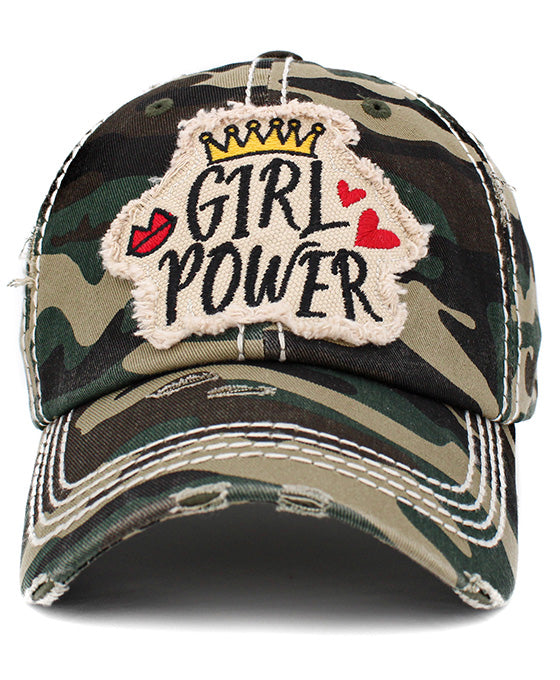 Girl Power Vintage Ball Cap