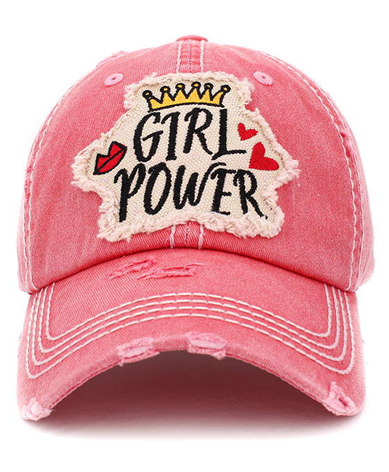 Girl Power Vintage Ball Cap
