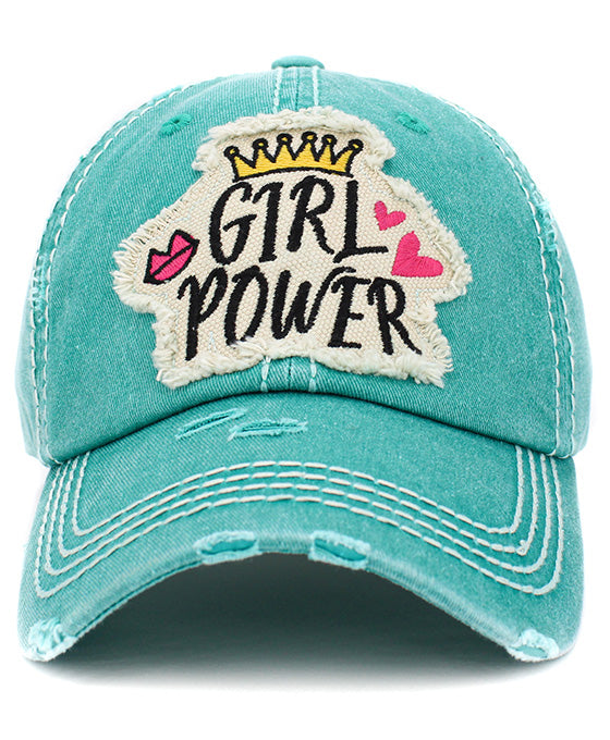 Girl Power Vintage Ball Cap