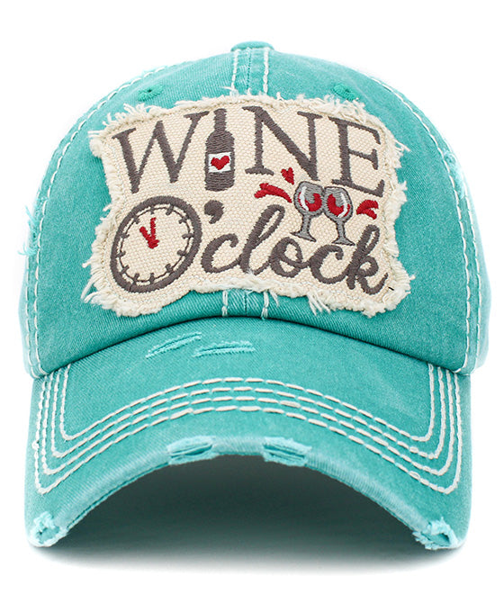 Wine O'Clock Vintage Ball Cap