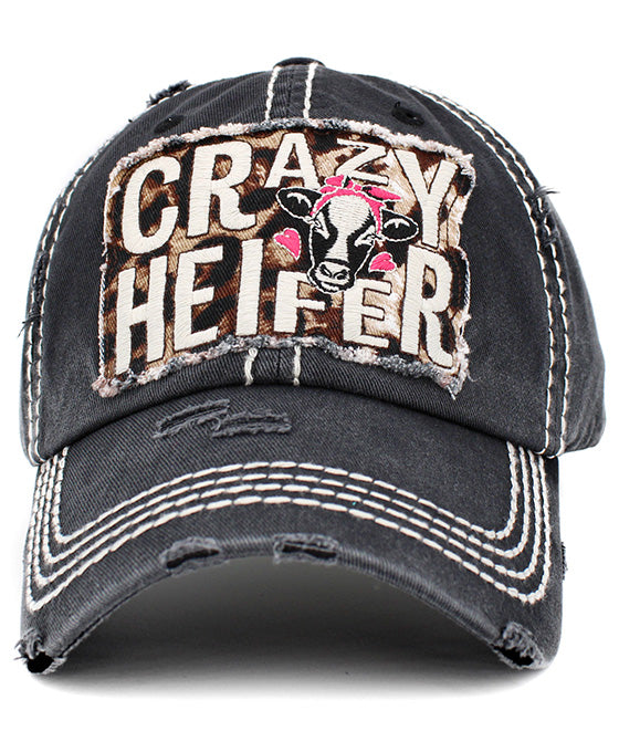 Crazy Heifer Vintage Ball Cap