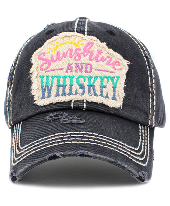 Sunshine and Whiskey Vintage Ball Cap