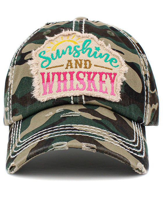 Sunshine and Whiskey Vintage Ball Cap