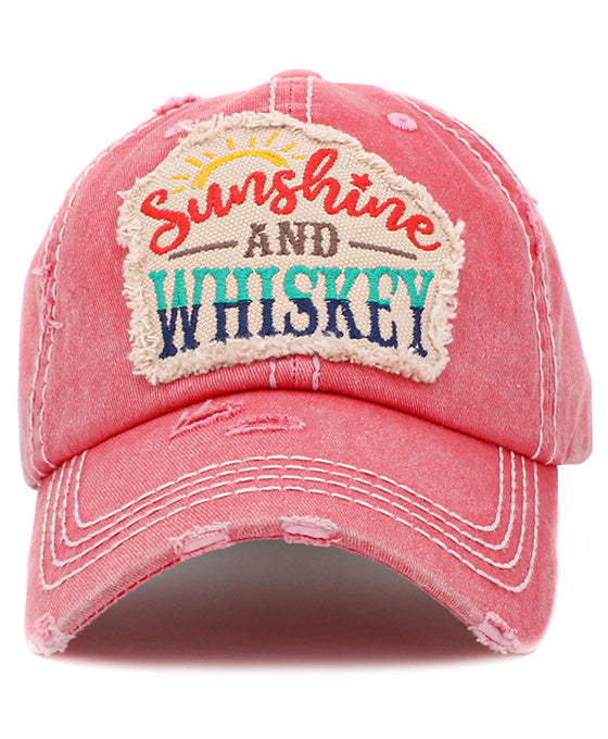Sunshine and Whiskey Vintage Ball Cap