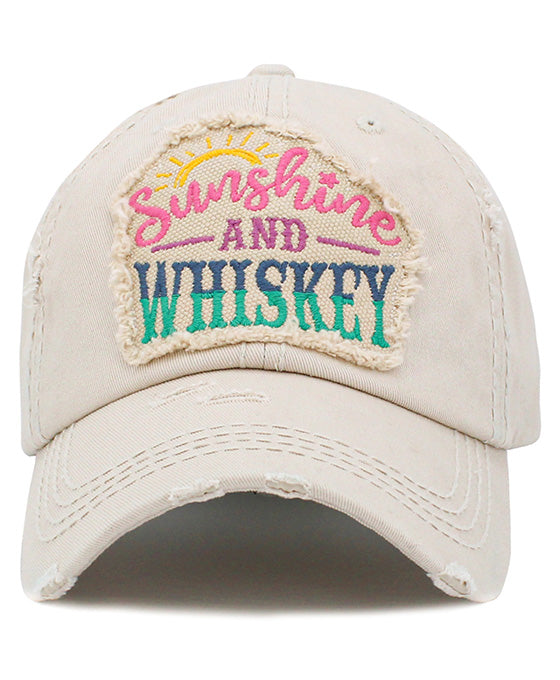 Sunshine and Whiskey Vintage Ball Cap
