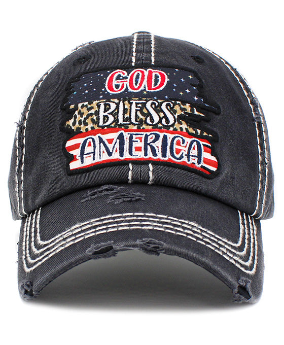 God Bless America Vintage Ball Cap