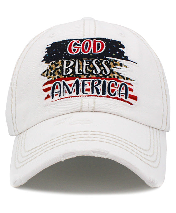 God Bless America Vintage Ball Cap