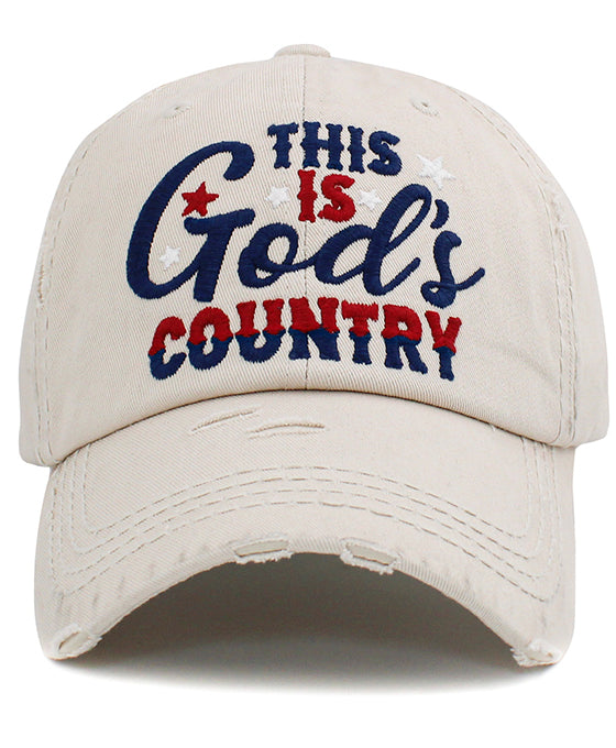 This God's Country Washed Vintage Ball Cap