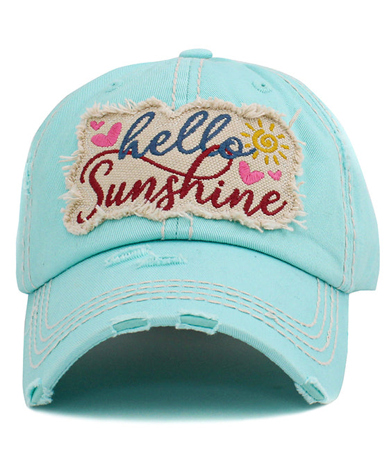 Hello Sunshine Washed Vintage Ball Cap