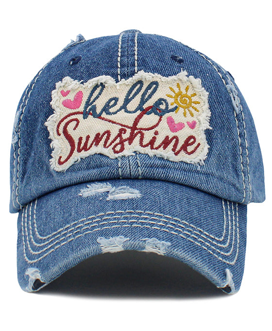 Hello Sunshine Washed Vintage Ball Cap