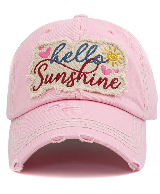 Hello Sunshine Washed Vintage Ball Cap