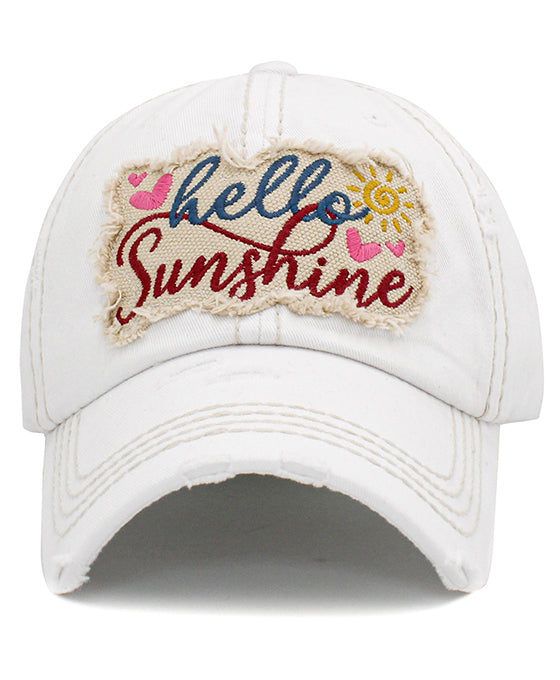 Hello Sunshine Washed Vintage Ball Cap