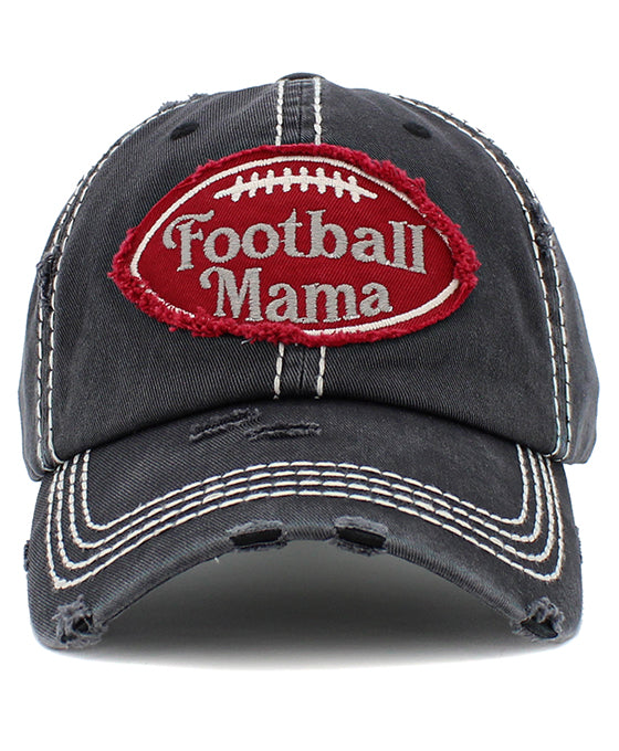 Football Mama Washed Vintage Ball Cap