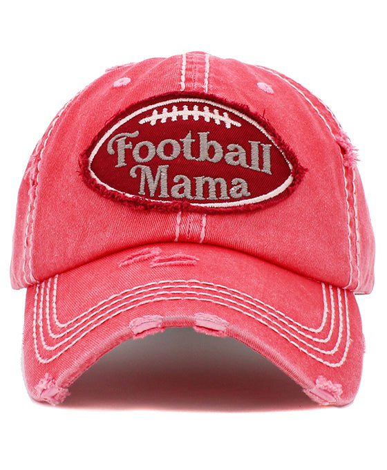 Football Mama Washed Vintage Ball Cap