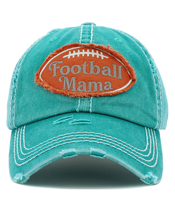 Football Mama Washed Vintage Ball Cap