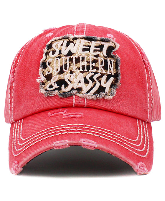 Sweet Southern & Sassy Washed Vintage Ball Cap