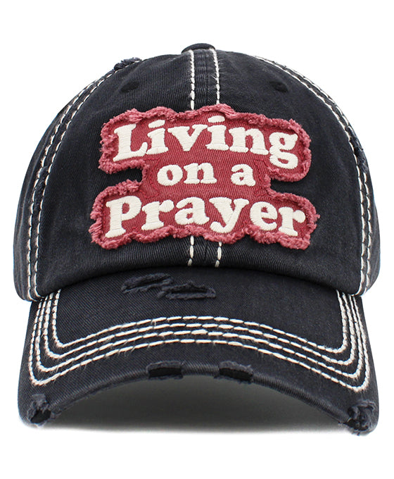Living On a Prayer Washed Vintage Ball Cap