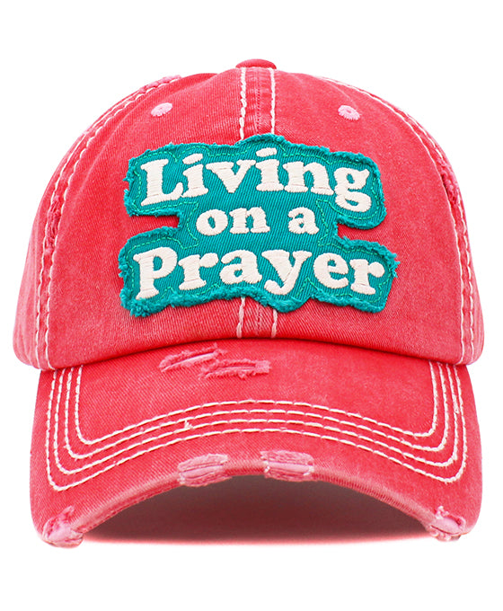 Living On a Prayer Washed Vintage Ball Cap