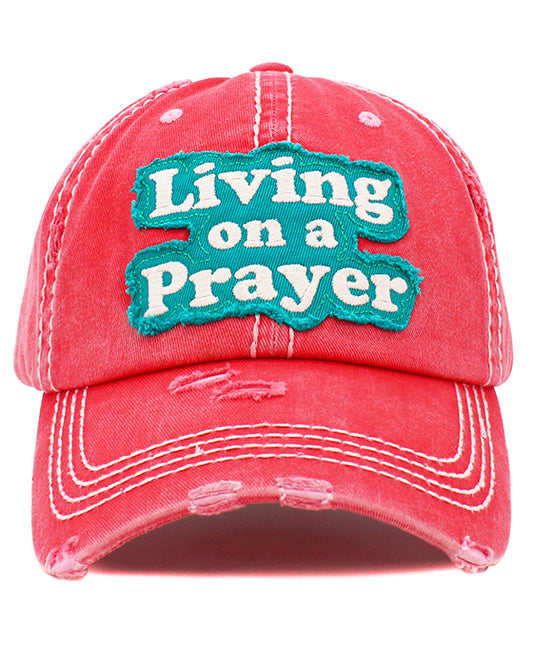 Living On a Prayer Washed Vintage Ball Cap