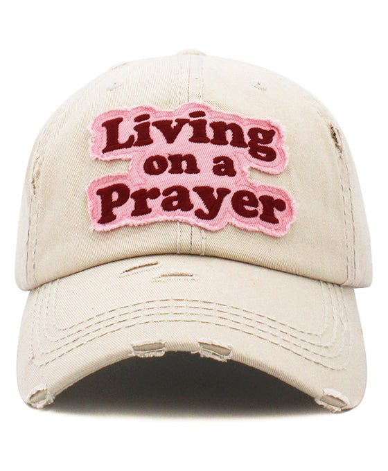 Living On a Prayer Washed Vintage Ball Cap