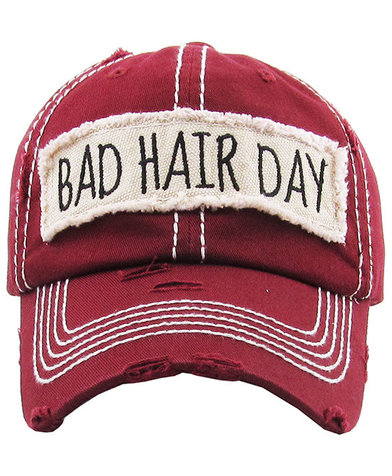 BAD HAIR DAY Washed Vintage Ball Cap