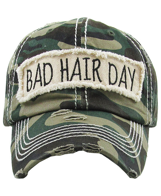 BAD HAIR DAY Washed Vintage Ball Cap