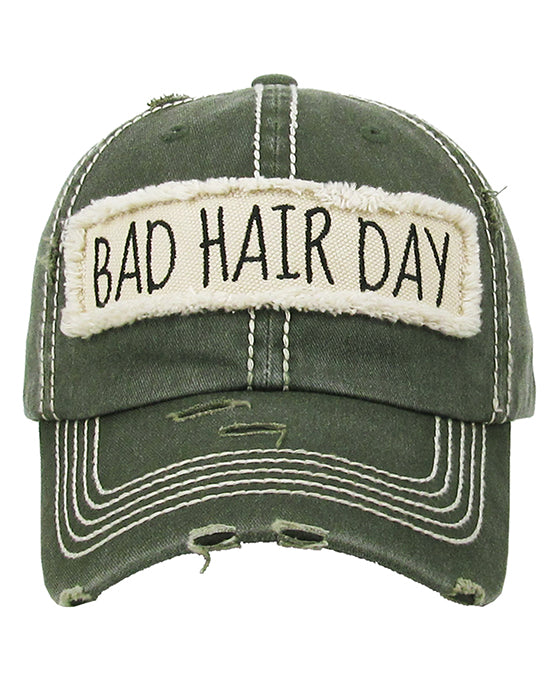 BAD HAIR DAY Washed Vintage Ball Cap