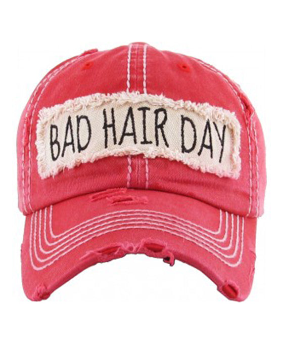 BAD HAIR DAY Washed Vintage Ball Cap