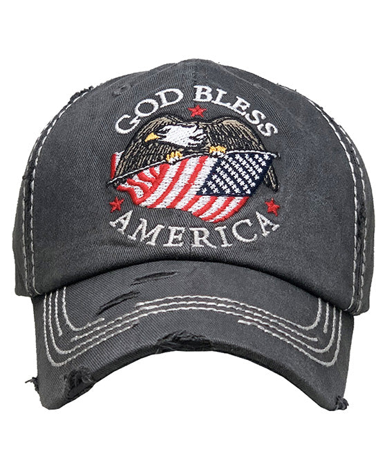 GOD BLESS AMERICA Vintage Ball Cap