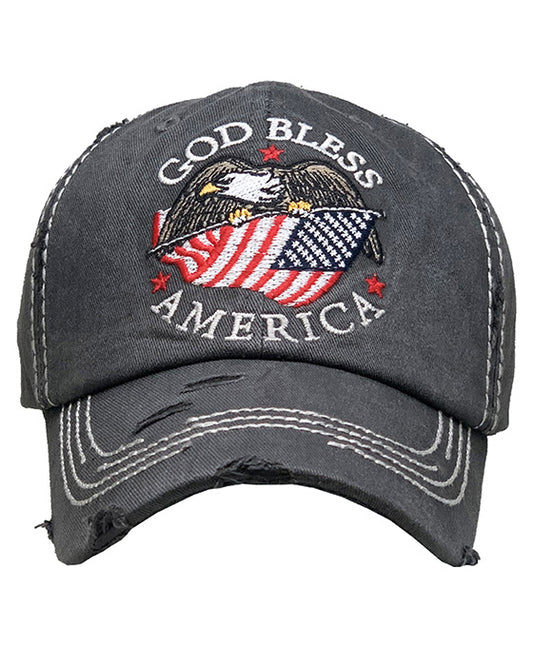 GOD BLESS AMERICA Vintage Ball Cap