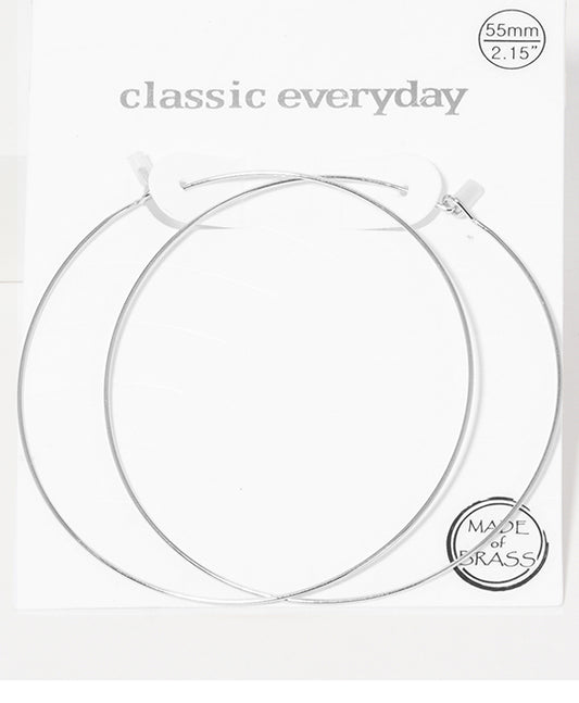 2.15 Inches Wire Hoop Earring