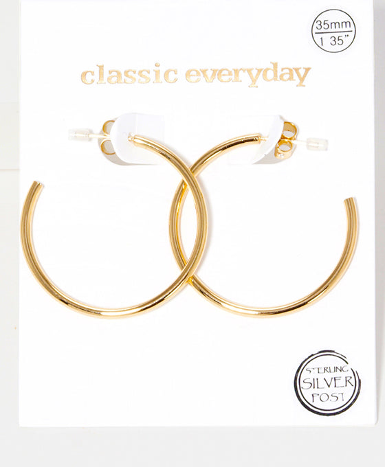 35mm Tube Hoop Earring